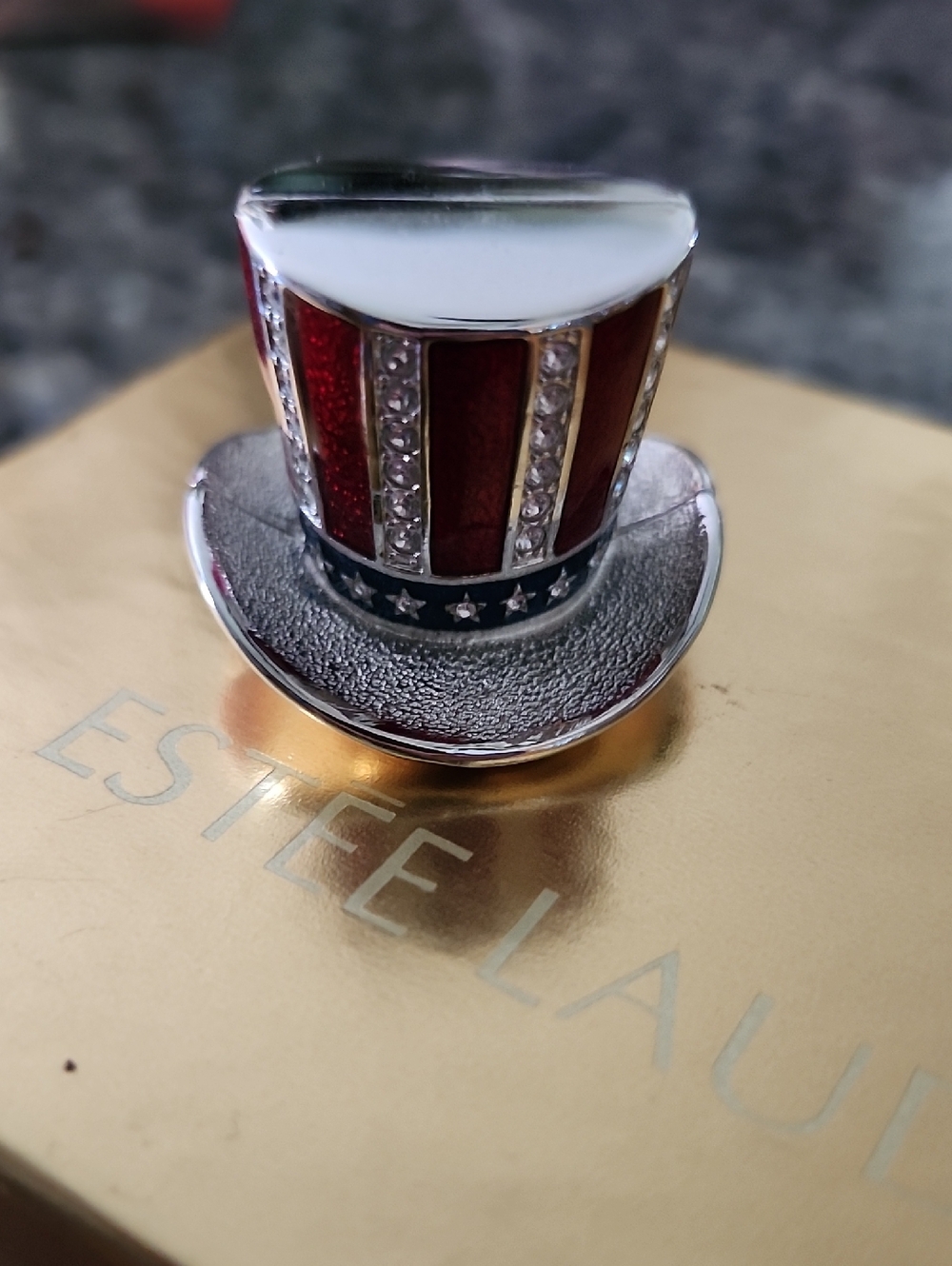 Estee Lauder Star Spangled Top Hat Solid Perfume Compact Full